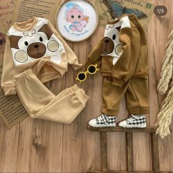 بلوز شلوار توکرکی خرس لپ کرم