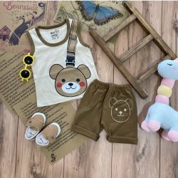 تاپ شلوارک صد درصد پنبه دو رو خرس کیفی3061