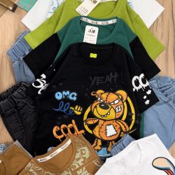 تیشرت شلوارک با شلوارک لی و کتان 3037