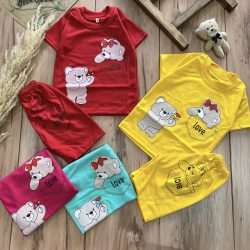 تیشرت شلوارک لاو خرسی8017