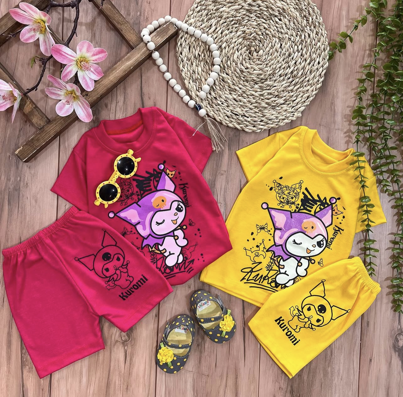 IMG_0458 تیشرت شلوارک کرومی(پر رنگ)8134 - Image 1