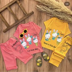 تیشرت شلوارک خرگوش و بستنی(کیفیت عالی)