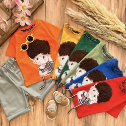 تیشرت شلوارک مو فرفری(کیفیت عالی) (جدید)