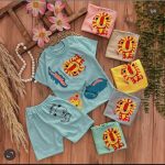 تیشرت شلوارک اسب آبی8024