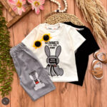 تیشرت شلوارک خرگوش بندی3125