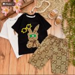 تیشرت شلوارک خرگوش گلدوزی گوچی9035