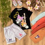 تیشرت شلوارک کرومی تیشرت مشکی000