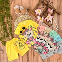 تیشرت شلوارک خرس دختر