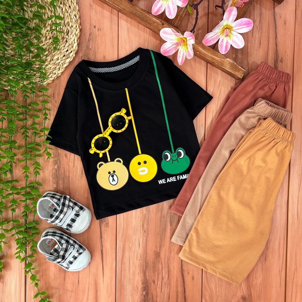 غ تیشرت شلوارک جوجه قورباغه اویزون - Image 1