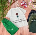 تیشرت شلوارک تک گل0121 - Image 2