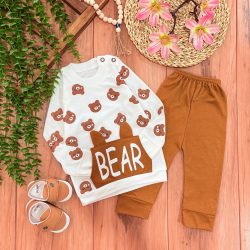 بلوز شلوار bearقهوه ای(حتما به اندازه دقت کنید)