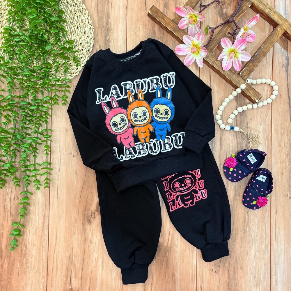 لی بلوز شلوار لبوبو مشکی(کیفیت عالی) - Image 1