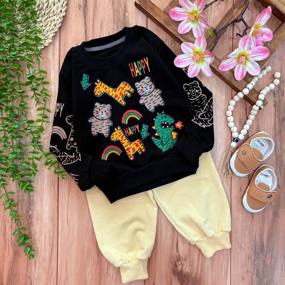 ه بلوز شلوار حیوانات هپی(کیفیت عالی)(حتما به اندازه ها توجه شود) - Image 1