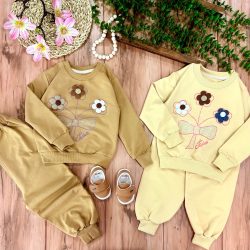 بلوز شلوار گل و پاپیون نگینی(کیفیت عالی)حتما به اندازه شلوار توجه شود