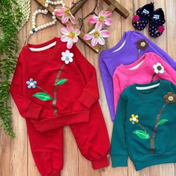 بلوز شلوار گل و برگ (کیفیت عالی)