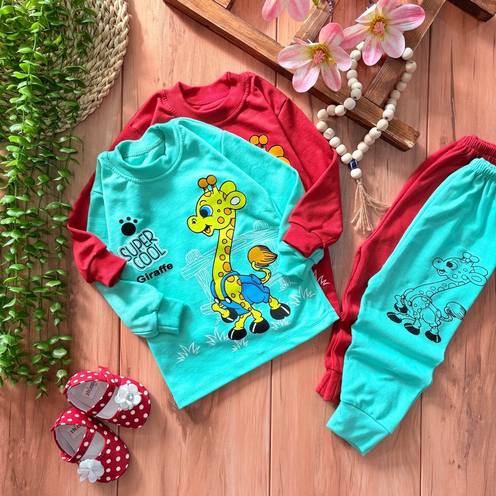 خ بلوز شلوار زرافه خالخالی(پررنگ) - Image 1