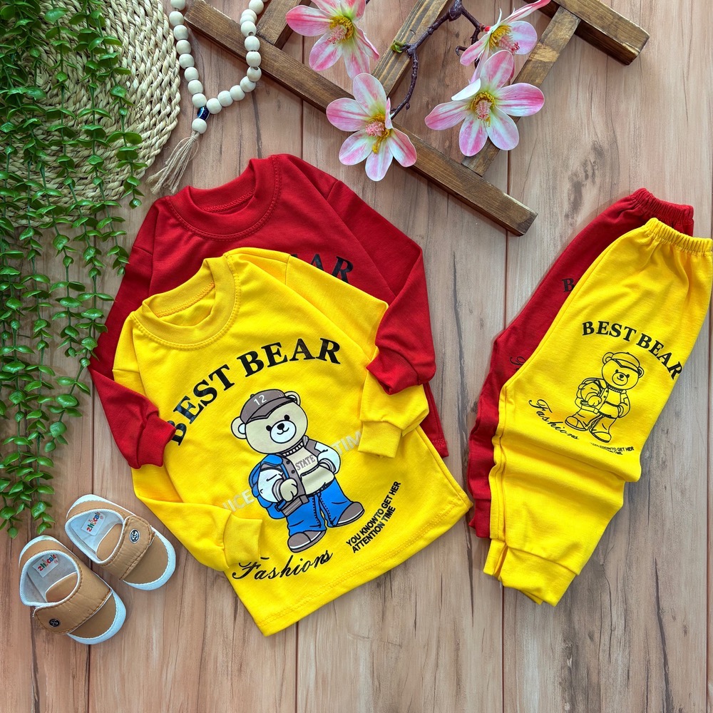 مد بلوز شلوار خرس مدرسه ای(پررنگ) - Image 1