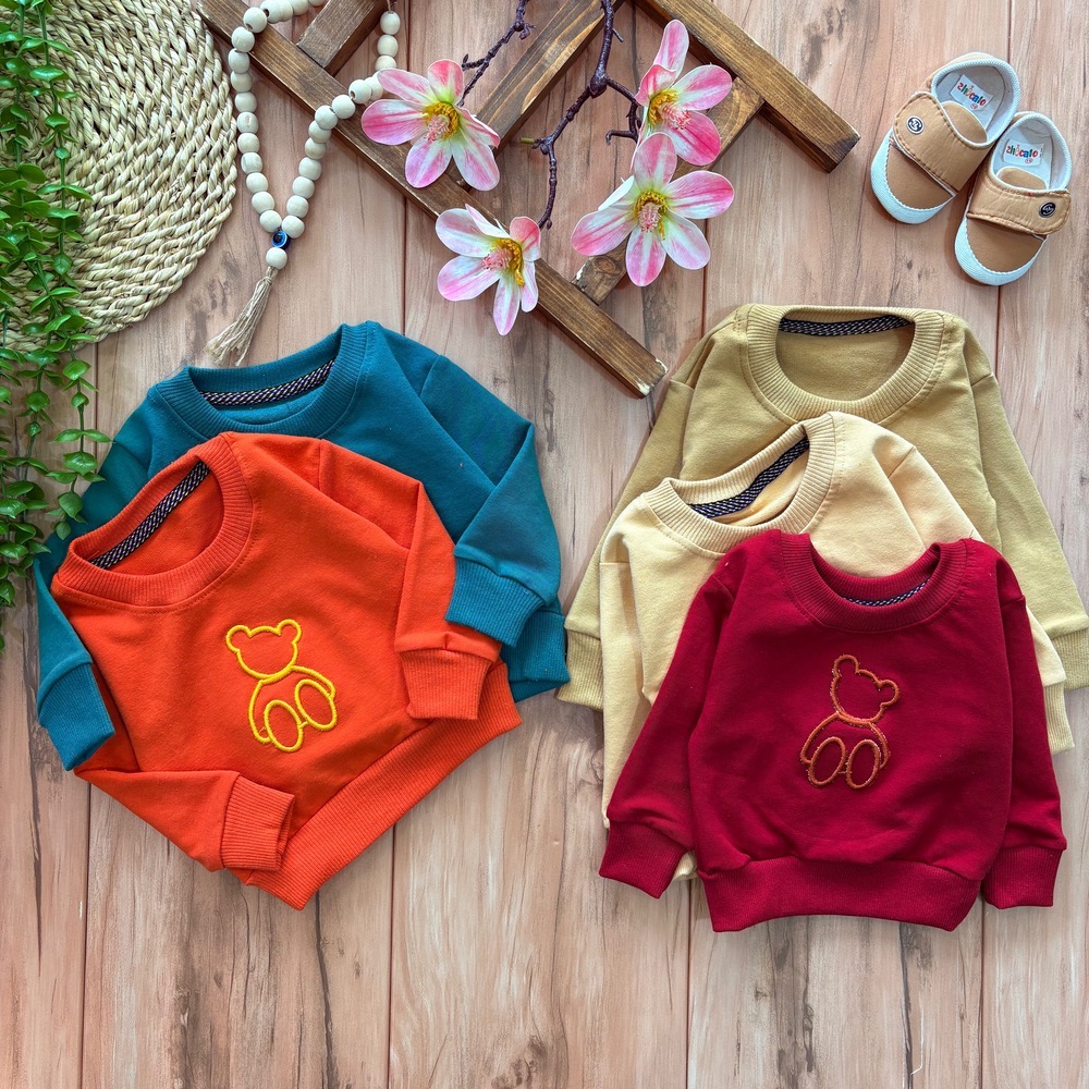 گل بلوز تک خرس گلدوزی(کیفیت عالی) (حتما به اندازه ها توجه شود) - Image 1