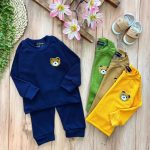 بلوز شلوار بیسکویتی خرس قهوه ای8153