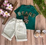 تیشرت شلوارک خرس برجسته(کیفیت فوق عالی) - Image 2