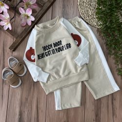 بلوز شلوار تدی بیر آستین رگلام