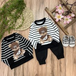 بلوز شلوار راه راه خرسی