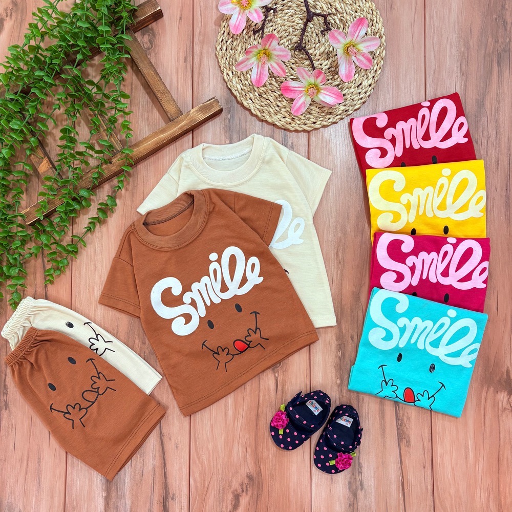 اس تیشرت شلوارک اسمایل - Image 1