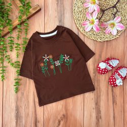تیشرت تک قهوه ای