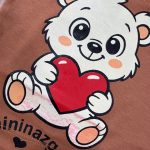 تیشرت شلوارک خرس و قلب پسر - Image 2