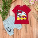 تیشرت شلوارک رگالی ماشین و گربه - Image 2