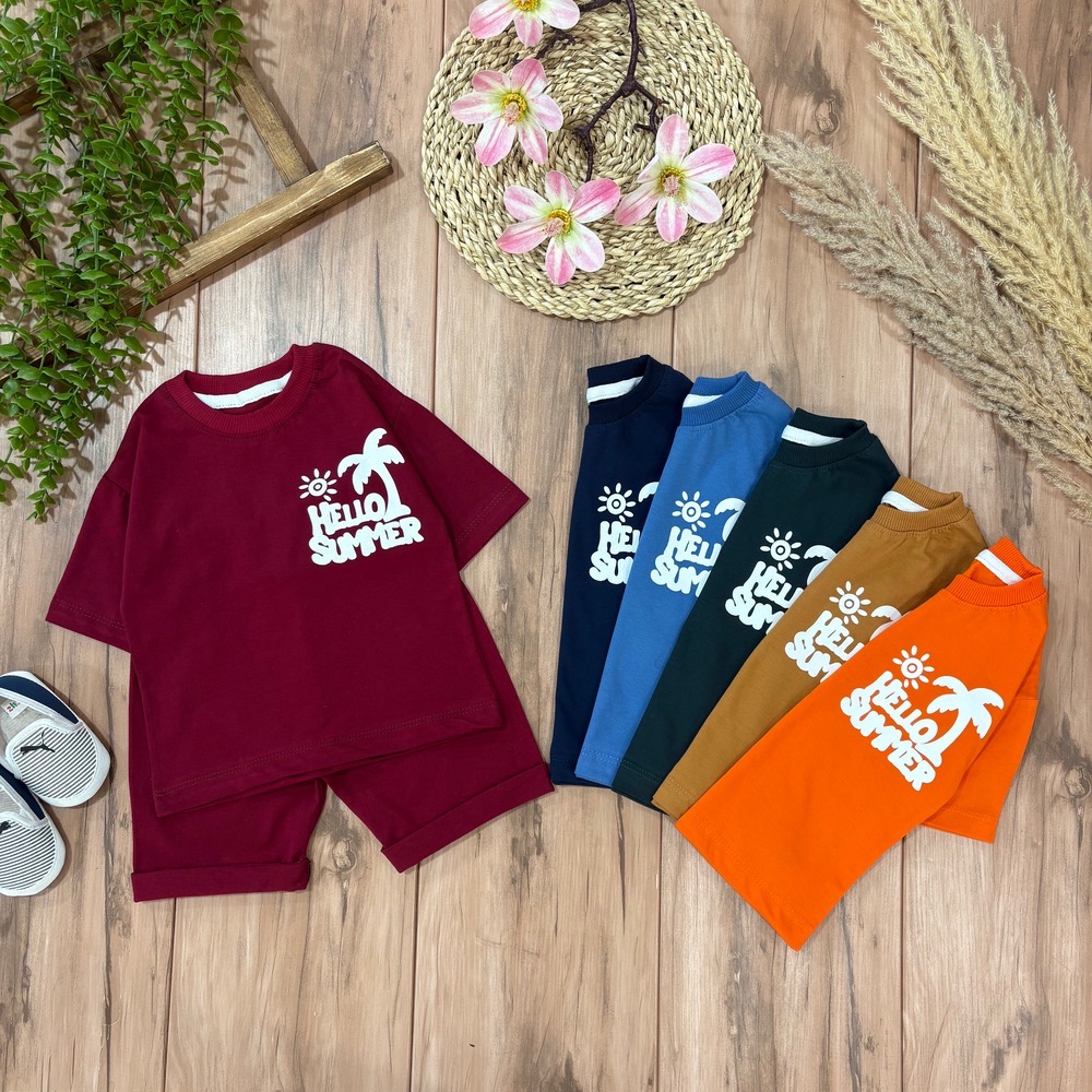 f تیشرت شلوارک Hello summer - Image 1
