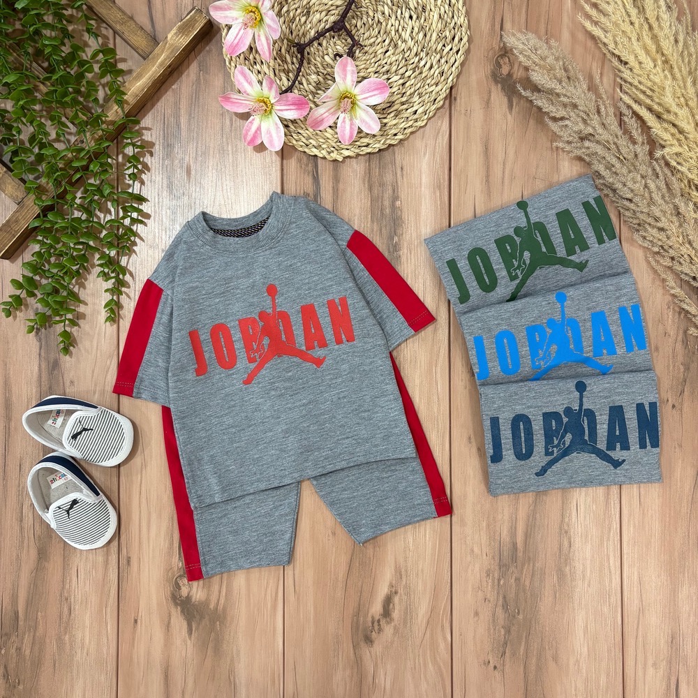 تیشرت شلوارک JORDAN (طوسی)