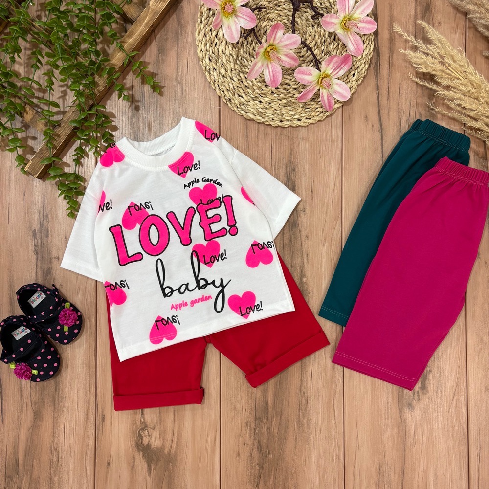ل تیشرت شلوارک love - Image 1